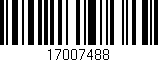 Código de barras (EAN, GTIN, SKU, ISBN): '17007488'