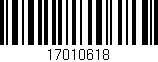 Código de barras (EAN, GTIN, SKU, ISBN): '17010618'