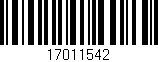 Código de barras (EAN, GTIN, SKU, ISBN): '17011542'