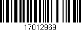 Código de barras (EAN, GTIN, SKU, ISBN): '17012969'