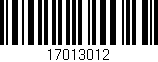 Código de barras (EAN, GTIN, SKU, ISBN): '17013012'
