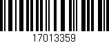 Código de barras (EAN, GTIN, SKU, ISBN): '17013359'