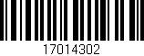 Código de barras (EAN, GTIN, SKU, ISBN): '17014302'