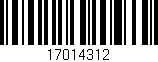 Código de barras (EAN, GTIN, SKU, ISBN): '17014312'