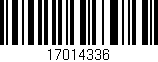 Código de barras (EAN, GTIN, SKU, ISBN): '17014336'