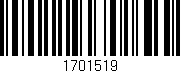 Código de barras (EAN, GTIN, SKU, ISBN): '1701519'