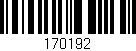 Código de barras (EAN, GTIN, SKU, ISBN): '170192'