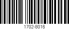 Código de barras (EAN, GTIN, SKU, ISBN): '1702-8016'