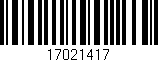Código de barras (EAN, GTIN, SKU, ISBN): '17021417'