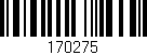 Código de barras (EAN, GTIN, SKU, ISBN): '170275'