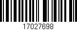 Código de barras (EAN, GTIN, SKU, ISBN): '17027698'