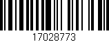 Código de barras (EAN, GTIN, SKU, ISBN): '17028773'
