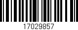 Código de barras (EAN, GTIN, SKU, ISBN): '17029857'