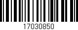 Código de barras (EAN, GTIN, SKU, ISBN): '17030850'