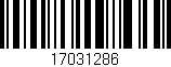 Código de barras (EAN, GTIN, SKU, ISBN): '17031286'
