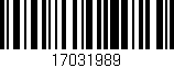 Código de barras (EAN, GTIN, SKU, ISBN): '17031989'