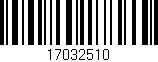 Código de barras (EAN, GTIN, SKU, ISBN): '17032510'