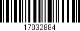 Código de barras (EAN, GTIN, SKU, ISBN): '17032884'