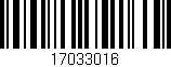 Código de barras (EAN, GTIN, SKU, ISBN): '17033016'