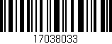 Código de barras (EAN, GTIN, SKU, ISBN): '17038033'