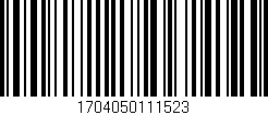 Código de barras (EAN, GTIN, SKU, ISBN): '1704050111523'