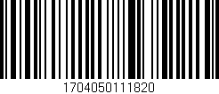 Código de barras (EAN, GTIN, SKU, ISBN): '1704050111820'