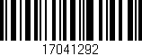Código de barras (EAN, GTIN, SKU, ISBN): '17041292'