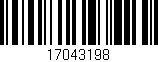 Código de barras (EAN, GTIN, SKU, ISBN): '17043198'