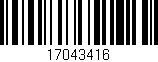 Código de barras (EAN, GTIN, SKU, ISBN): '17043416'