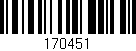 Código de barras (EAN, GTIN, SKU, ISBN): '170451'