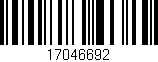Código de barras (EAN, GTIN, SKU, ISBN): '17046692'