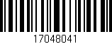Código de barras (EAN, GTIN, SKU, ISBN): '17048041'