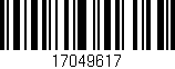 Código de barras (EAN, GTIN, SKU, ISBN): '17049617'
