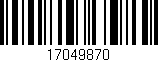 Código de barras (EAN, GTIN, SKU, ISBN): '17049870'