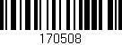 Código de barras (EAN, GTIN, SKU, ISBN): '170508'