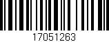 Código de barras (EAN, GTIN, SKU, ISBN): '17051263'