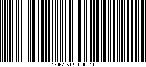 Código de barras (EAN, GTIN, SKU, ISBN): '17057_542_0_39/40'