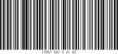 Código de barras (EAN, GTIN, SKU, ISBN): '17057_542_0_41/42'