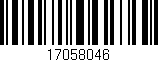 Código de barras (EAN, GTIN, SKU, ISBN): '17058046'