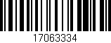 Código de barras (EAN, GTIN, SKU, ISBN): '17063334'
