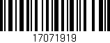 Código de barras (EAN, GTIN, SKU, ISBN): '17071919'
