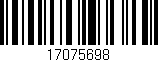 Código de barras (EAN, GTIN, SKU, ISBN): '17075698'