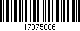 Código de barras (EAN, GTIN, SKU, ISBN): '17075806'