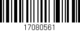 Código de barras (EAN, GTIN, SKU, ISBN): '17080561'