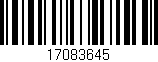 Código de barras (EAN, GTIN, SKU, ISBN): '17083645'