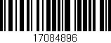 Código de barras (EAN, GTIN, SKU, ISBN): '17084896'