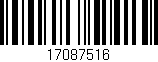 Código de barras (EAN, GTIN, SKU, ISBN): '17087516'