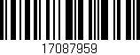 Código de barras (EAN, GTIN, SKU, ISBN): '17087959'