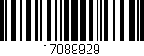 Código de barras (EAN, GTIN, SKU, ISBN): '17089929'