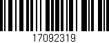 Código de barras (EAN, GTIN, SKU, ISBN): '17092319'